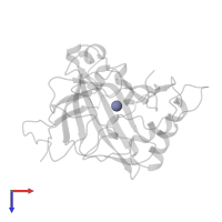 ZINC ION in PDB entry 1h9n, assembly 1, top view.