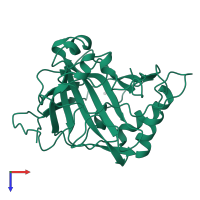 Carbonic anhydrase 2 in PDB entry 1h9q, assembly 1, top view.