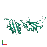 Monomeric assembly 1 of PDB entry 1ha1 coloured by chemically distinct molecules, front view.