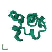 PDB entry 1ha8 coloured by chain, ensemble of 20 models, front view.