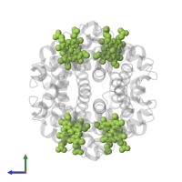 PROTOPORPHYRIN IX CONTAINING FE in PDB entry 1hba, assembly 1, side view.