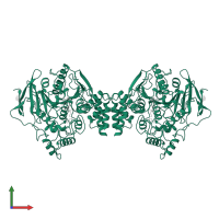 Acetylcholinesterase in PDB entry 1hbj, assembly 1, front view.