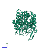 Phosphoglycerate kinase 1 in PDB entry 1hdi, assembly 1, side view.