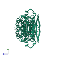 Dihydropteridine reductase in PDB entry 1hdr, assembly 1, side view.