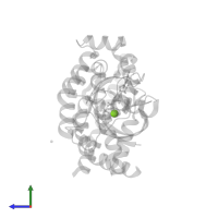 MAGNESIUM ION in PDB entry 1he1, assembly 2, side view.