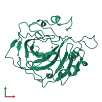 PDB entry 1hea coloured by chain, front view.