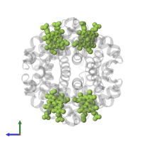 PROTOPORPHYRIN IX CONTAINING FE in PDB entry 1hga, assembly 1, side view.