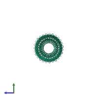 Capsid protein G8P in PDB entry 1hgv, assembly 1, side view.