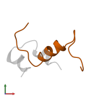 Insulin B chain in PDB entry 1hit, assembly 1, front view.