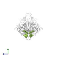 D-phenylalanyl-N-[(2S,3S)-6-{[amino(iminio)methyl]amino}-1-chloro-2-hydroxyhexan-3-yl]-L-prolinamide in PDB entry 1hlt, assembly 1, side view.