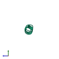 PDB entry 1ho7 coloured by chain, side view.