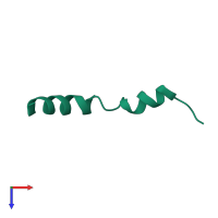PDB entry 1hod coloured by chain, top view.