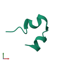 PDB entry 1hp9 coloured by chain, front view.