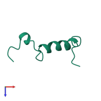 Parathyroid hormone in PDB entry 1hph, assembly 1, top view.