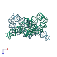 PDB entry 1hr2 coloured by chain, top view.
