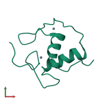 Monomeric assembly 1 of PDB entry 1hra coloured by chemically distinct molecules, front view.