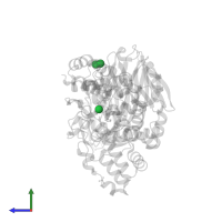 YTTERBIUM (III) ION in PDB entry 1hs6, assembly 1, side view.