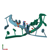 PDB entry 1hz2 coloured by chain, front view.