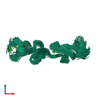 PDB entry 1hz8 coloured by chain, ensemble of 30 models, front view.