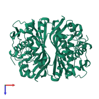 Thymidylate synthase in PDB entry 1hzw, assembly 1, top view.