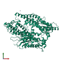 Monomeric assembly 1 of PDB entry 1i1i coloured by chemically distinct molecules, front view.