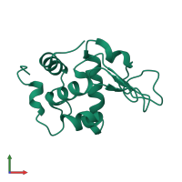 PDB entry 1i20 coloured by chain, front view.