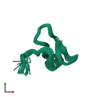PDB entry 1i26 coloured by chain, ensemble of 26 models, front view.