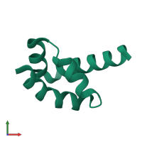 PDB entry 1i2t coloured by chain, front view.