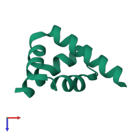 PDB entry 1i2t coloured by chain, top view.