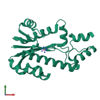 PDB entry 1i3a coloured by chain, front view.