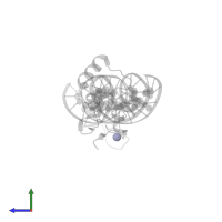 ZINC ION in PDB entry 1i3j, assembly 1, side view.