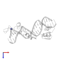ZINC ION in PDB entry 1i3j, assembly 1, top view.
