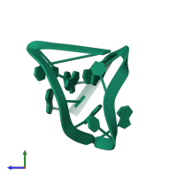 PDB entry 1i4c coloured by chain, side view.