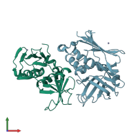 PDB entry 1i4h coloured by chain, front view.