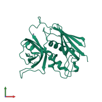 PDB entry 1i4p coloured by chain, front view.