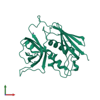 PDB entry 1i4r coloured by chain, front view.