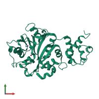 PDB entry 1i4w coloured by chain, front view.