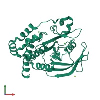 PDB entry 1i57 coloured by chain, front view.