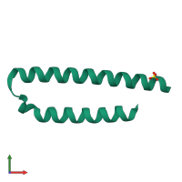 PDB 1i5x coloured by chain and viewed from the front.