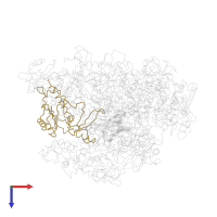 DNA-directed RNA polymerases I, II, and III subunit RPABC1 in PDB entry 1i6h, assembly 1, top view.