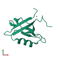 PDB entry 1i92 coloured by chain, front view.