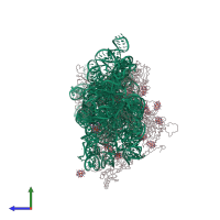 PDB entry 1i95 coloured by chain, side view.