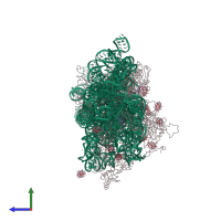 PDB entry 1i97 coloured by chain, side view.