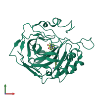 Monomeric assembly 1 of PDB entry 1i9o coloured by chemically distinct molecules, front view.