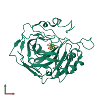 PDB entry 1i9o coloured by chain, front view.