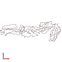 PDB entry 1i9w coloured by chain, front view.