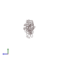 PDB entry 1i9w coloured by chain, side view.