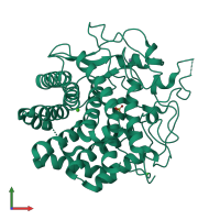 PDB entry 1ia6 coloured by chain, front view.