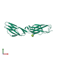 PDB entry 1iam coloured by chain, front view.