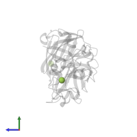 alpha-D-mannopyranose in PDB entry 1ibq, assembly 1, side view.